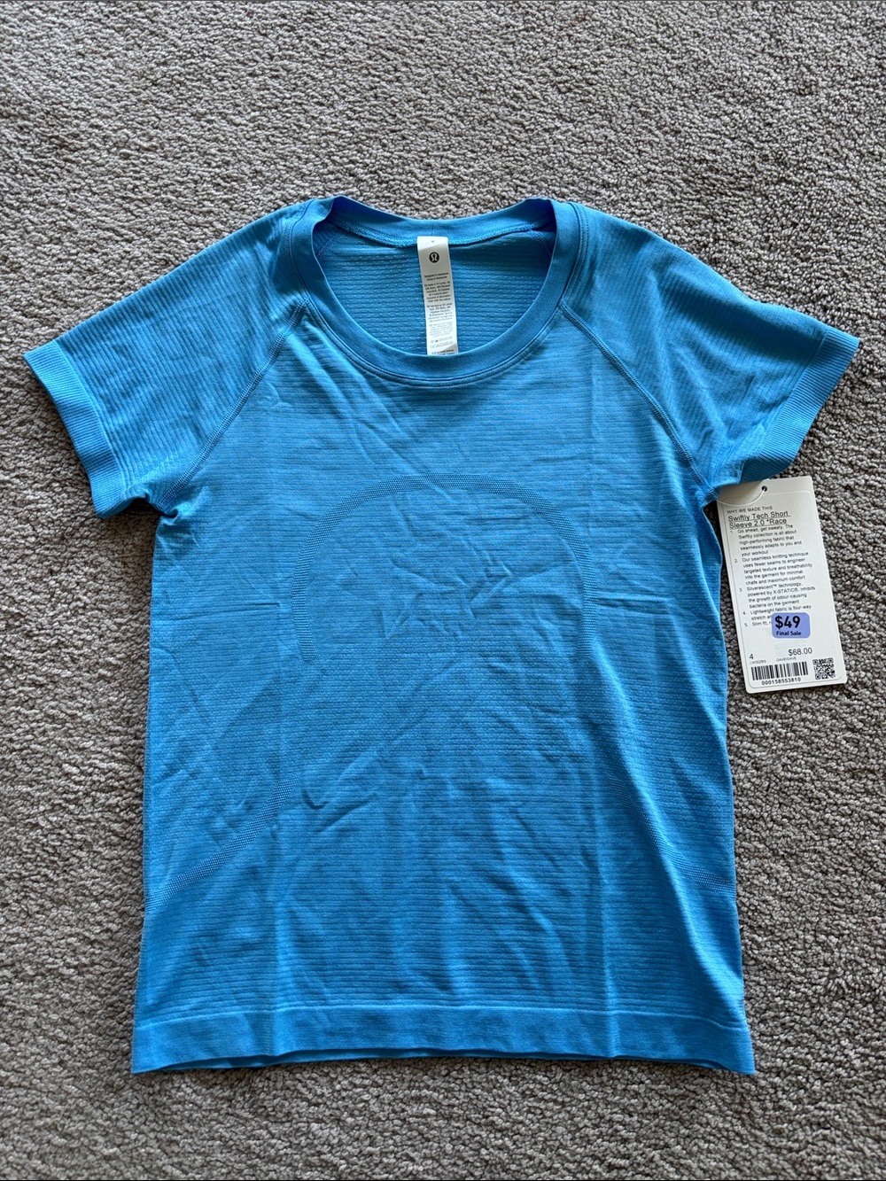 NWT！Lululemon swiftly Women’s Short Sleeve 2.0 race
